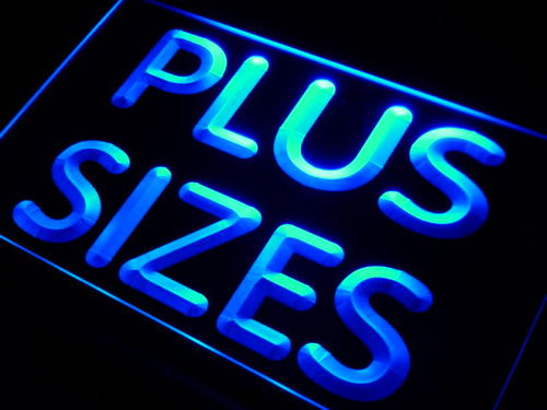 Plus Sizes Services Clothes Shop Neon Light Sign